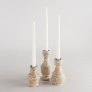 3 Taper candle holders